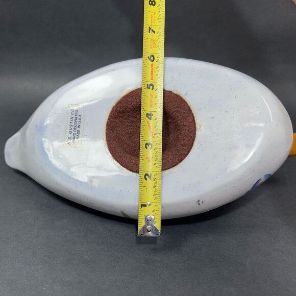 Vtg N S Gustin Ceramic Duck Bird Decoy Artware USA Cottage Farm Figurine Nature - Picture 15 of 16